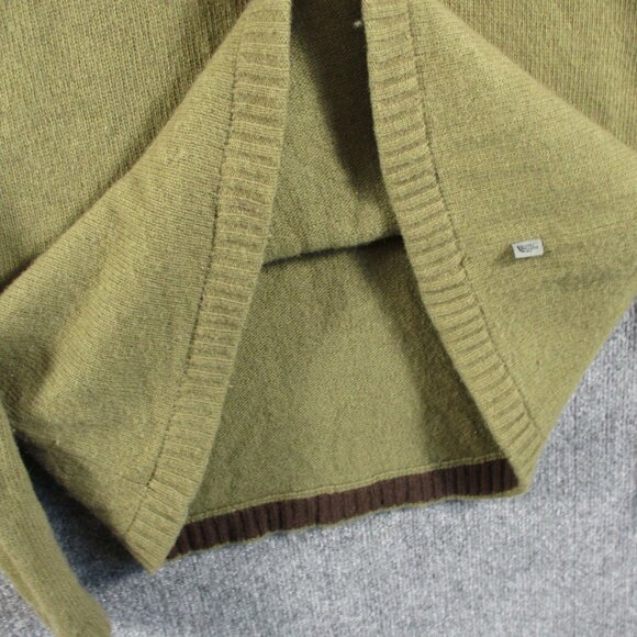 North Face Sweater Mens L Green A5 Series Lambs Wool Crew Pull Over Climb Hike - Picture 8 of 16